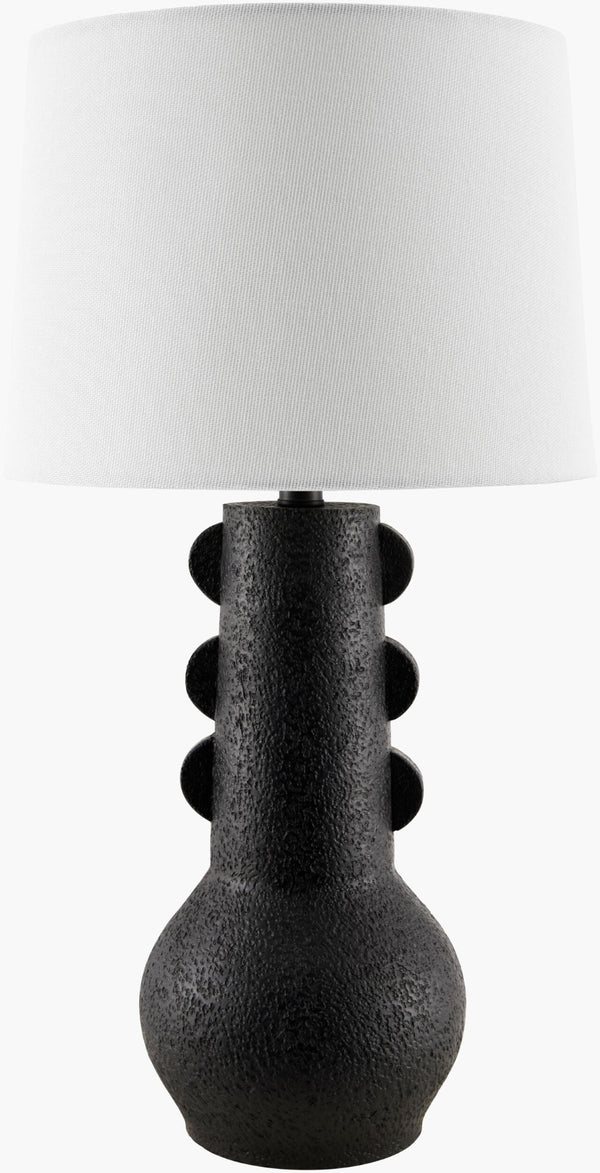 Livabliss Callander Rustic Resin Table Lamp with Linen Shade for Farmhouse or Loft Decor CLL-002
