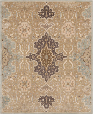 Surya Castello 9' X 13' Handmade Wool Rug - Elegant, Timeless Design With Medium Pile & Limited Warranty Dusty Sage Wool Cll1025-268