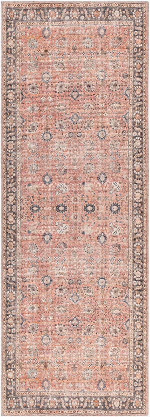 Livabliss Colin Flatweave Runner Rug Cotton Chenille Blend Traditional Pattern Hallway Accent Dusty Coral, Ru 2'7" x 7'3" CLN2301-2773