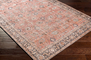 Livabliss Colin Flatweave Runner Rug Cotton Chenille Blend Traditional Pattern Hallway Accent Dusty Coral, Ru 2'7" x 7'3" CLN2301-2773