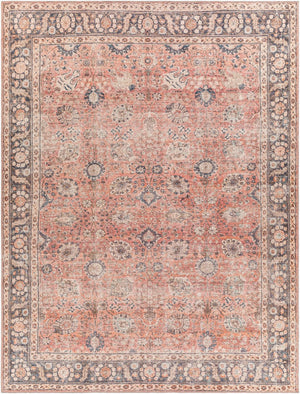 Livabliss Colin Flatweave Runner Rug Cotton Chenille Blend Traditional Pattern Hallway Accent Dusty Coral, Ru 7'10" x 10'2" CLN2301-710102