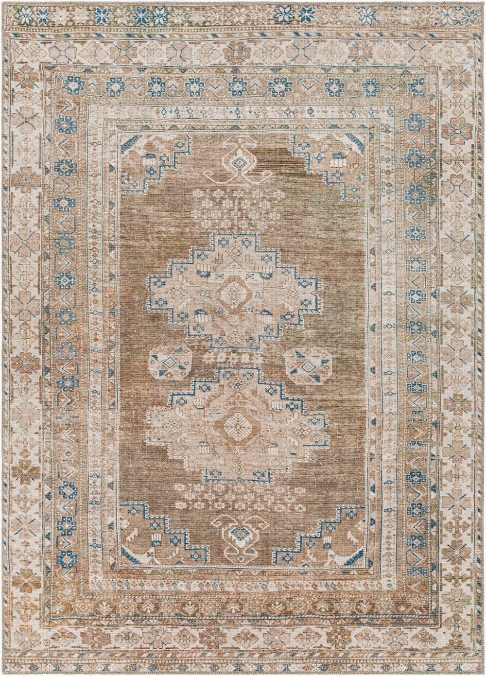 Livabliss Colin Flatweave Runner Rug Turkish Cotton Chenille Blend Traditional Hallway Kitchen Dusty Sage, Lig 6'7" x 9' CLN2303-679