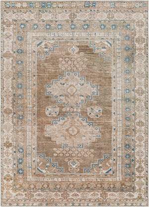 Livabliss Colin Flatweave Runner Rug Turkish Cotton Chenille Blend Traditional Hallway Kitchen Dusty Sage, Lig 6'7" x 9' CLN2303-679