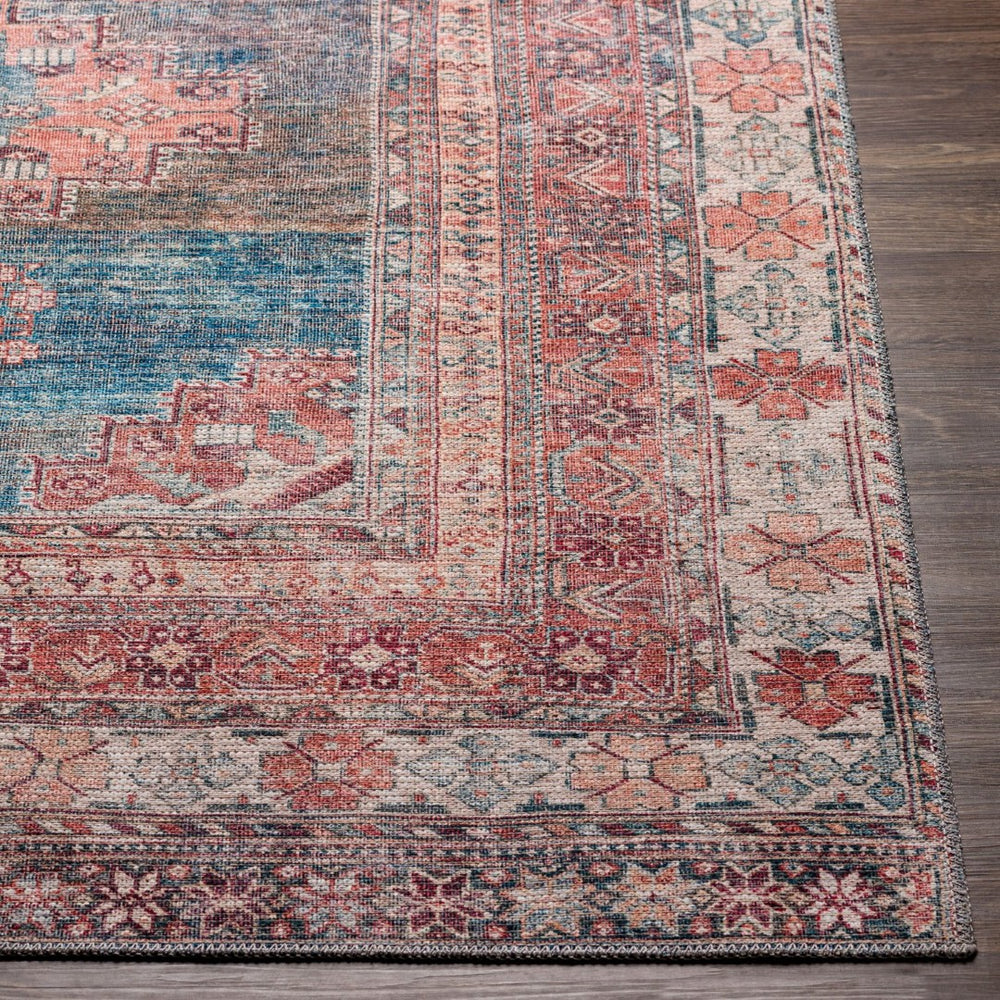 Livabliss Colin Flatweave Runner Cotton Chenille Blend Turkish Machine Woven Hallway Rug Blue, Dusty Cor 2'7" x 10' CLN2305-2710