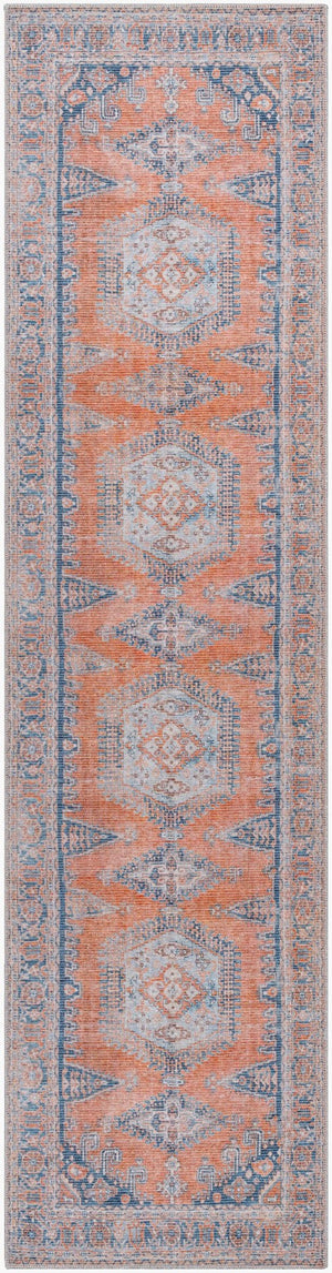 Livabliss Colin Flatweave Runner Rug Turkish Woven Chenille Cotton Blend Hallway Entryway Burnt Orange, B 2'7" x 12' CLN2306-2712