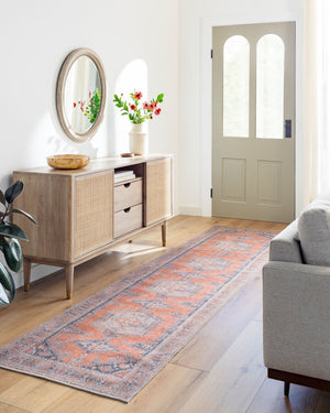 Livabliss Colin Flatweave Runner Rug Turkish Woven Chenille Cotton Blend Hallway Entryway Burnt Orange, B 5'3" x 7'3" CLN2306-5373