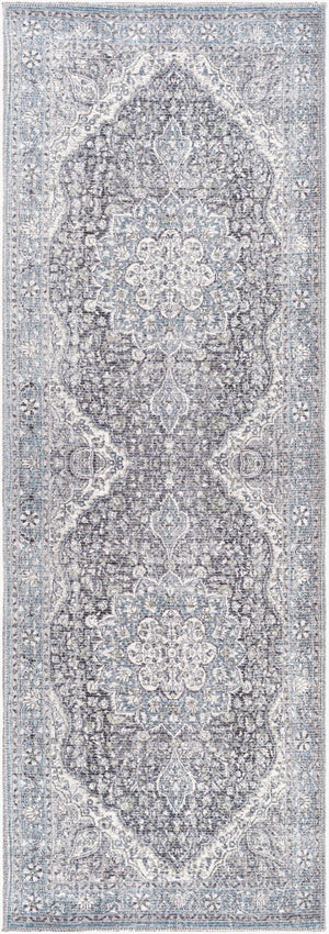Livabliss Colin Flatweave Runner Rug Turkish Woven Chenille Cotton Blend for Hallways and Entryways Light Blue, Med 2'7" x 10' CLN2308-2710