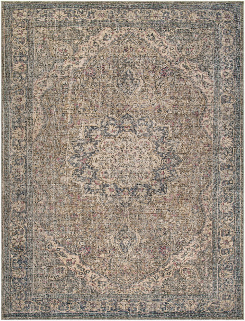Livabliss Colin Flatweave Runner Traditional Pattern Chenille Blend Rug for Hallways and Entryways Dusty Sage, Oli 7'10" x 10'2" CLN2309-710102