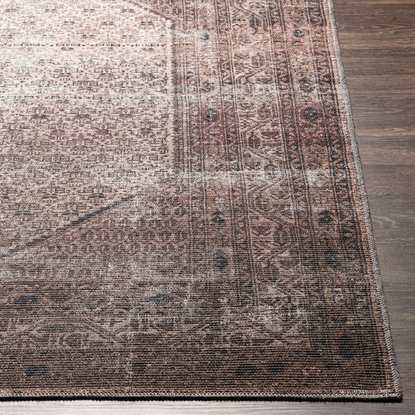 Livabliss Colin Traditional Runner Rug Soft Chenille Blend for Hallways Entryways and Bedside Areas Dark Blue, Tan 2'7" x 7'3" CLN2312-2773