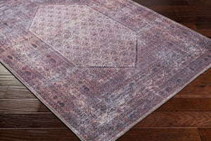 Livabliss Colin Traditional Runner Rug Chenille Blend Soft Pile for Hallway or Entryway Plum, Ink Blue 2'7" x 10' CLN2313-2710
