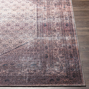 Livabliss Colin Traditional Runner Rug Chenille Blend Soft Pile for Hallway or Entryway Plum, Ink Blue 2'7" x 10' CLN2313-2710