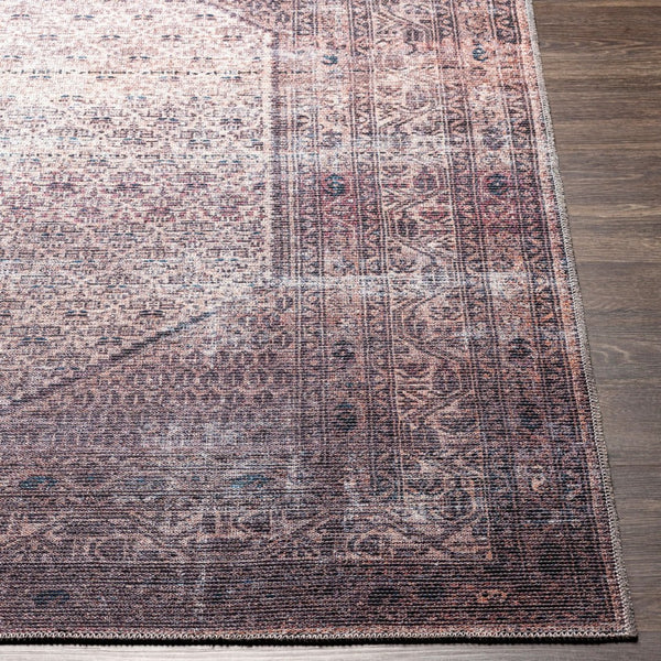 Livabliss Colin Traditional Runner Rug Chenille Blend Soft Pile for Hallway or Entryway Plum, Ink Blue 2'7" x 10' CLN2313-2710