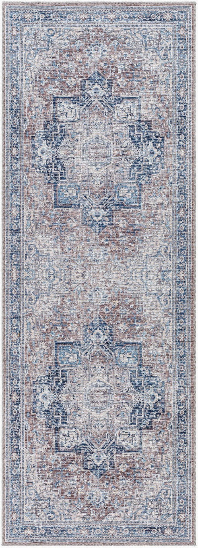 Livabliss Colin Chenille Cotton Runner Rug Turkish Woven Traditional Hallway Entryway Accent CLN2316-2773