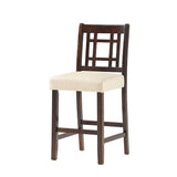 Christopher Knight Home® - Noble House - Mackinsey Brown Mahogany Acacia Counterstool with Beige Cushion