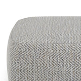 Hearth and Haven Square Pouf with Melange Pattern Woven Fabric and Concealed Bottom Zipper B136P159953 Grey