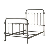 Homelegance By Top-Line Katana Antique Graceful Victorian Iron Metal Bed Grey Iron