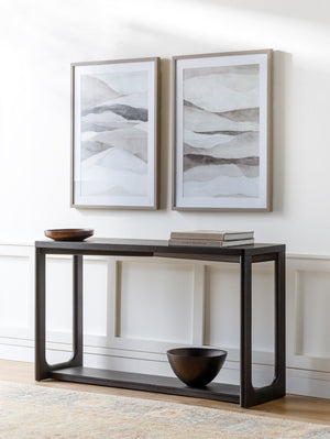 Callister CLSR-005 30"H x 55"W x 15"D Console Table CLSR005-305515  Top: Charcoal; Base: Charcoal Surya