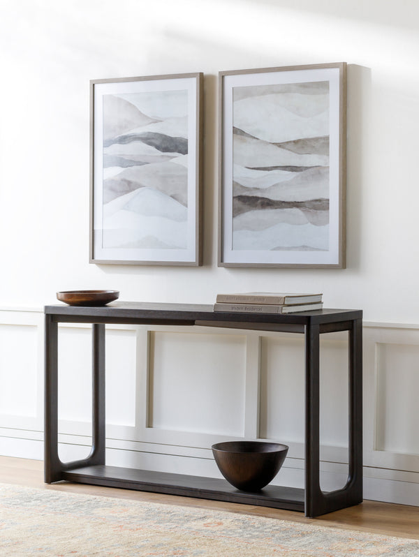 Callister CLSR-005 30"H x 55"W x 15"D Console Table CLSR005-305515  Top: Charcoal; Base: Charcoal Surya