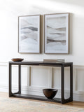 Callister CLSR-005 30"H x 55"W x 15"D Console Table CLSR005-305515  Top: Charcoal; Base: Charcoal Surya