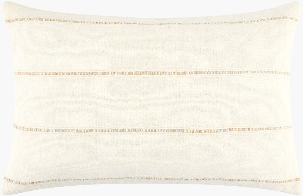Surya Charleston 14"L X 22"W Luxurious Lumbar Pillow - Elegant Linen-cotton Blend For Stylish Home Décor Ivory Linen,Cotton,Linen,Cotton Clt001-1422p