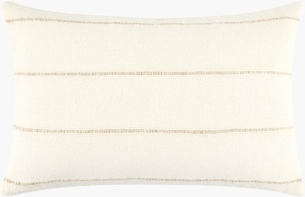 Surya Charleston 14"L X 22"W Luxurious Lumbar Pillow - Elegant Linen-cotton Blend For Stylish Home Décor Ivory Linen,Cotton,Linen,Cotton Clt001-1422p