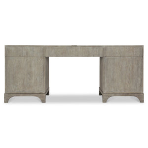 Bernhardt Bernhardt Forsyth Rustic Albion Pewter Desk With Built-In Charging, Cord Management & File Storage D16514