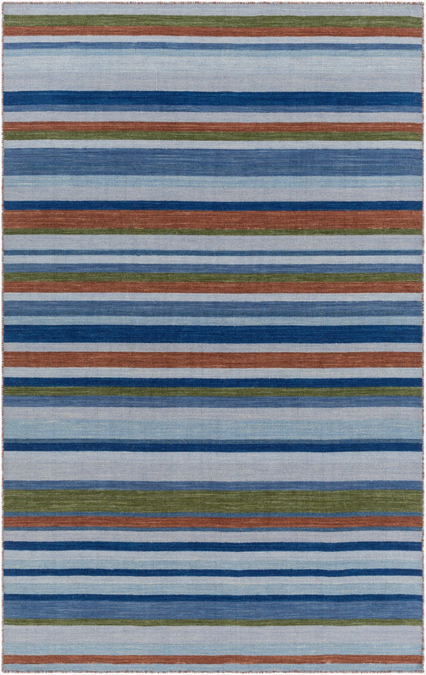 Surya Calvin 8' X 11' Handmade Wool Rug - Modern Design, Durable, No Pile, Spot Clean Only, 1-year Warranty Dark Blue Wool Clv1051-23