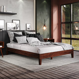 English Elm Steve Silver - Nix - Full Platform Bed Natural - Dark Brown