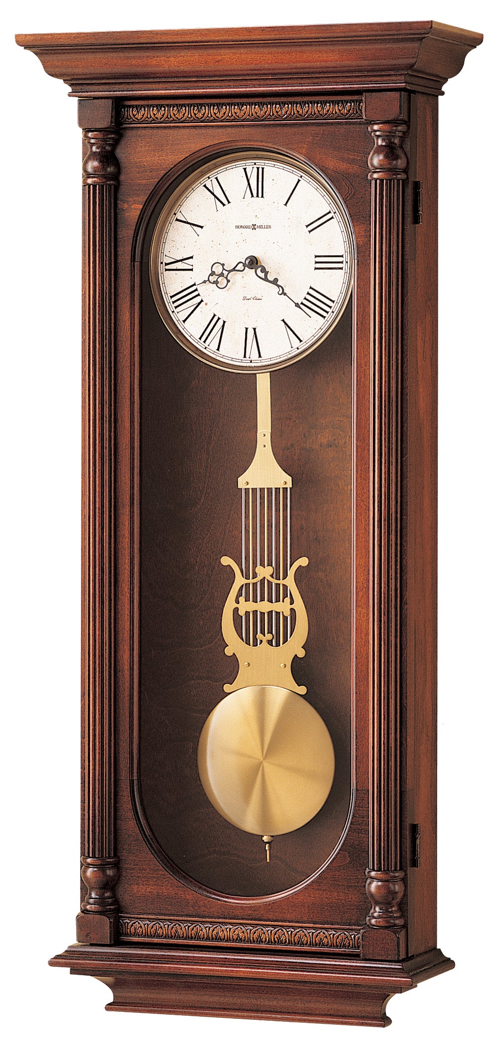 Hekman Furniture 620192 Howard Miller Helmsley Wall Clock - Elegant Antique Design With Chiming Pendulum & Bezel Windsor Casual Helmsley Wall Clock 620192