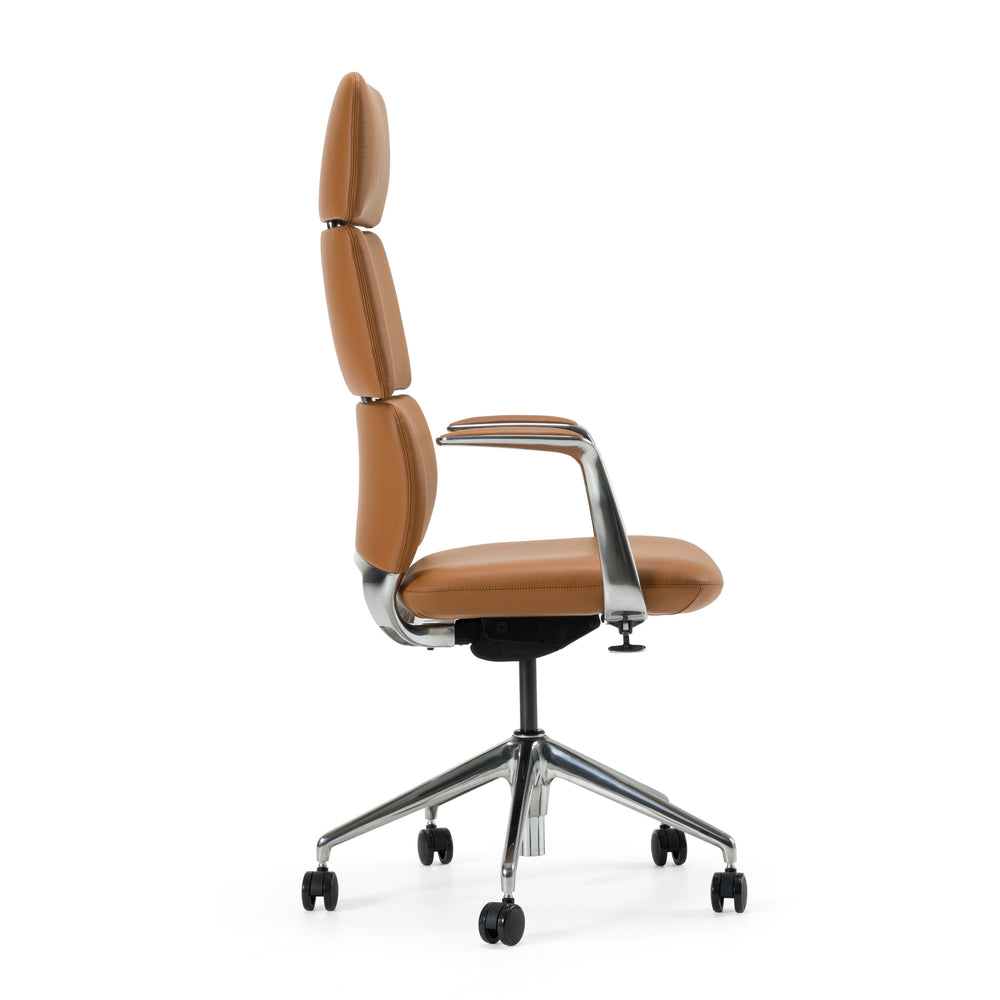 Vig Furniture Modrest Clyne - Luxurious Camel Vegan Leather Office Chair For Modern Executive Elegance & Comfort Camel  Vgfu-fk013-a11-cml
