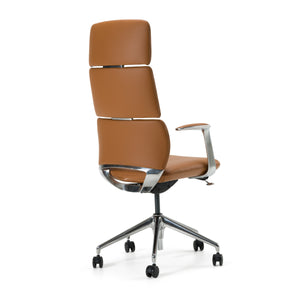 Vig Furniture Modrest Clyne - Luxurious Camel Vegan Leather Office Chair For Modern Executive Elegance & Comfort Camel  Vgfu-fk013-a11-cml