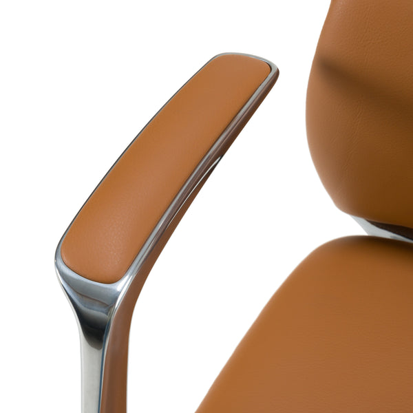 Vig Furniture Modrest Clyne - Luxurious Camel Vegan Leather Office Chair For Modern Executive Elegance & Comfort Camel  Vgfu-fk013-a11-cml