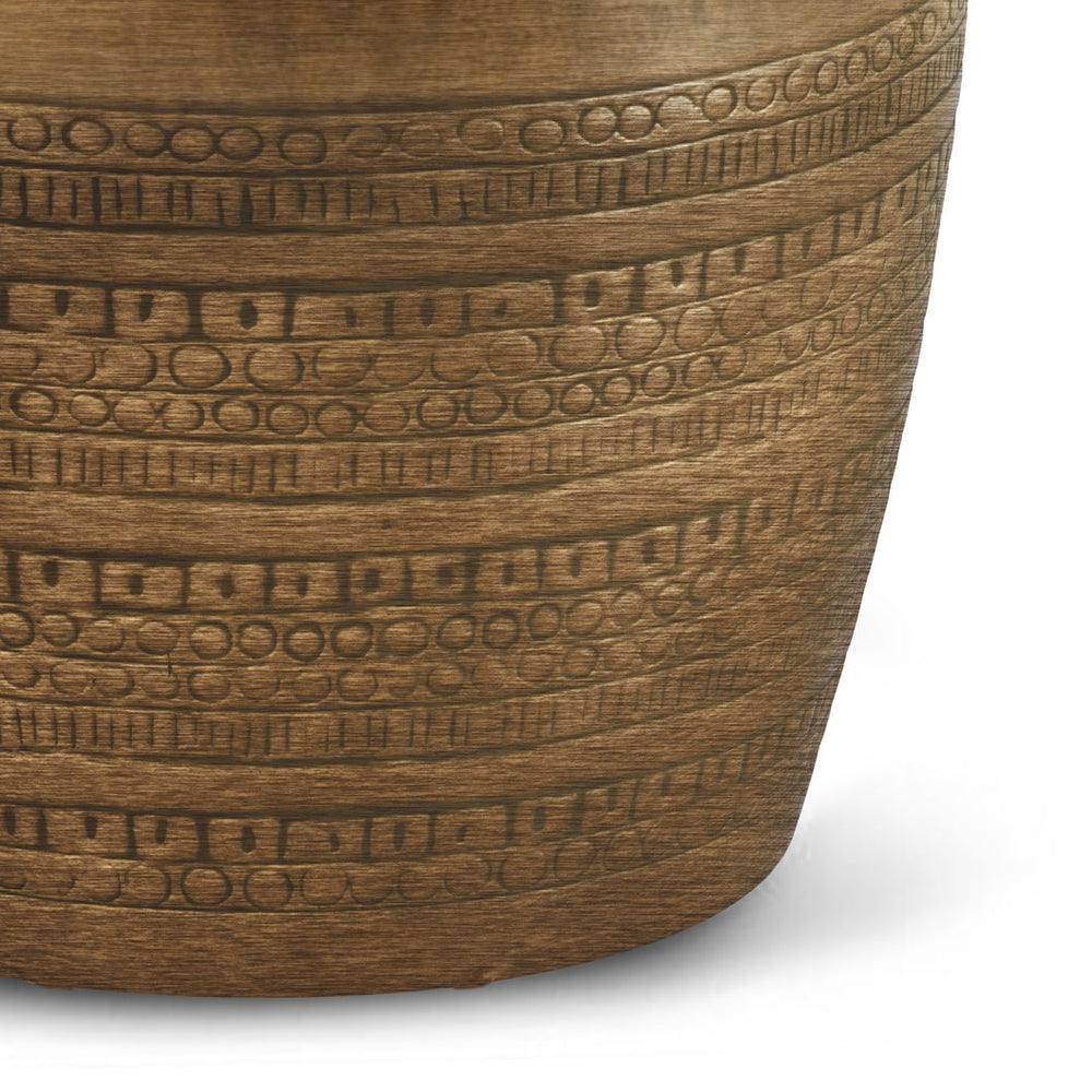 English Elm Johnsen 15" Wide Handcrafted Metal Accent Table With Unique Stone Top In Antique Gold Finish B136P158962