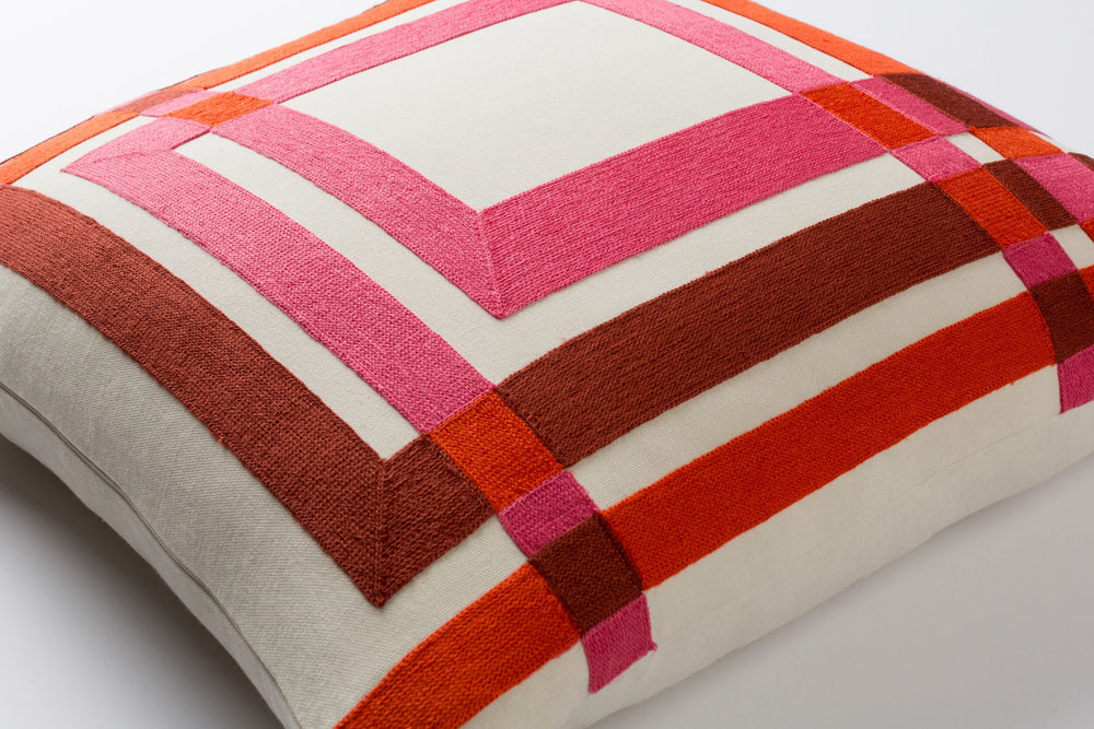 Surya Color Form Cm-004 22"X22" Modern Accent Pillow - Durable Cotton, Revitalize Your Decor Space! Pink Cotton,Cotton Cm004-2222d