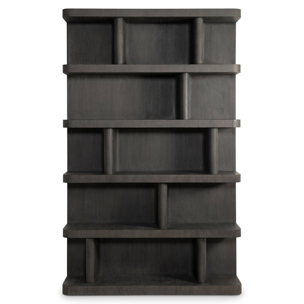 Bernhardt Bernhardt Boyd Etagere In Bracken Mahogany — 5-Shelf Midcentury-Rustic Display, Storage & Room Divider 338820
