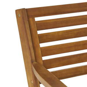 English Elm Helen Outdoor Acacia Hardwood Dining Chairs Curved Slat Back Patio Set of Two 54555.00TEA