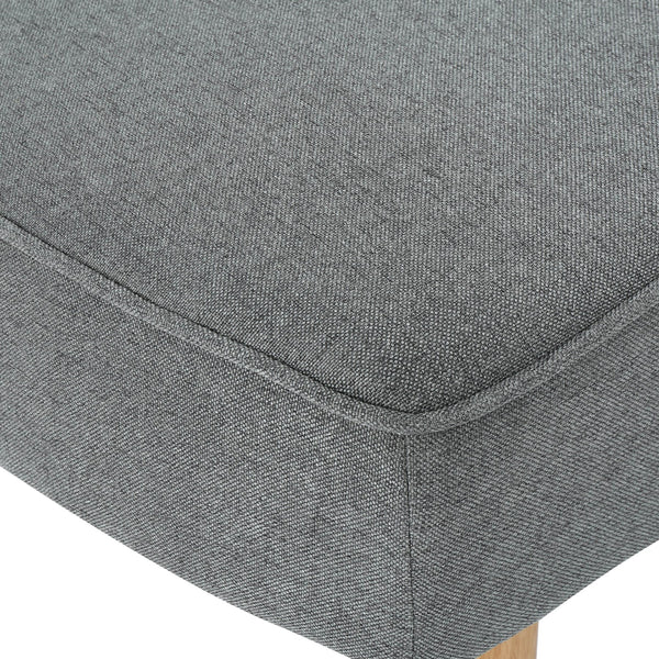 English Elm Christopher Knight Home® - CHAISE Slate Fabric Chaise Lounge with Natural Rubberwood Frame, Plush 100% Polyester Comfort Recliner 61988.00SLGRY