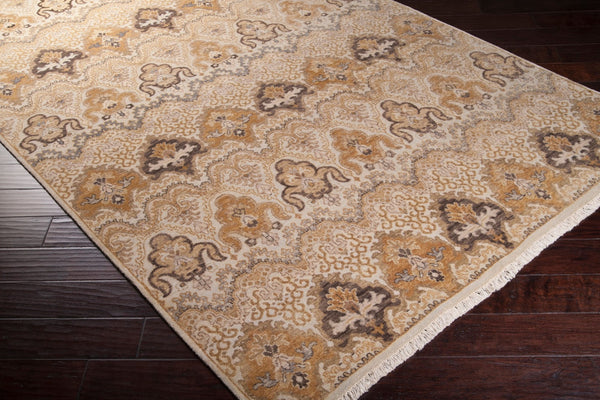 Surya Cambridge Hand-made 2' X 3' Wool Rug - Luxurious Texture, Timeless Design, Perfect For Any Room! Off,White Nz Wool Cmb8000-913