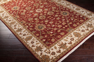 Surya Cambridge Hand-made 2' X 3' Wool Rug - Luxurious Texture, Timeless Design, Perfect For Any Room! Burgandy Nz Wool Cmb8003-913