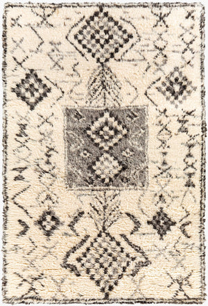Surya Camille Cme-2300 Handmade 2' X 3' Bohemian Wool & Cotton Rug - Plush Comfort & Elegance For Your Home Cream Nz Wool Cme2301-23