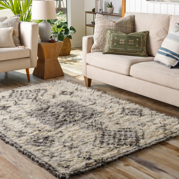 Surya Camille Cme-2300 Handmade 2' X 3' Bohemian Wool & Cotton Rug - Plush Comfort & Elegance For Your Home Cream Nz Wool Cme2301-23