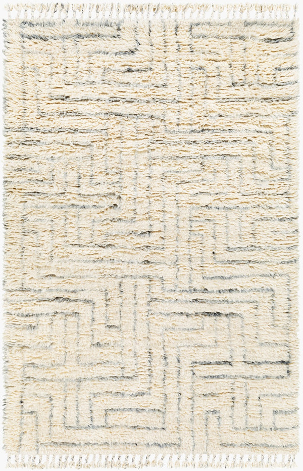 Surya Camille Cme-2300 Handmade 2' X 3' Bohemian Wool & Cotton Rug - Plush Comfort & Elegance For Your Home Cream Nz Wool Cme2302-23