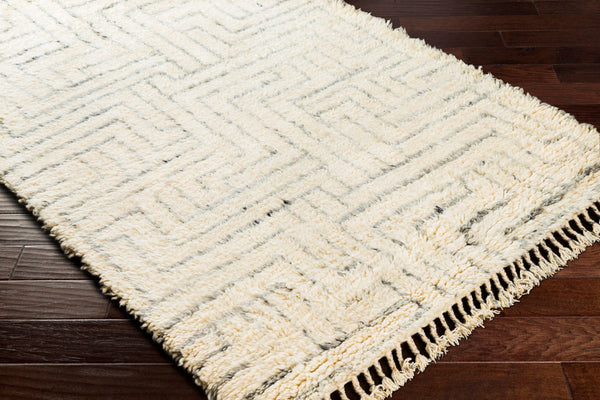 Surya Camille Cme-2300 Handmade 2' X 3' Bohemian Wool & Cotton Rug - Plush Comfort & Elegance For Your Home Cream Nz Wool Cme2302-23