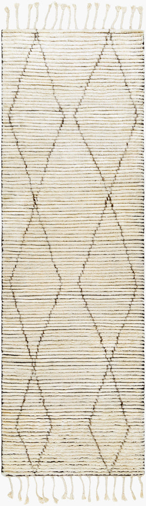 Surya Camille Cme-2300 Handmade 2' X 3' Bohemian Wool & Cotton Rug - Plush Comfort & Elegance For Your Home Cream Wool Cme2305-312