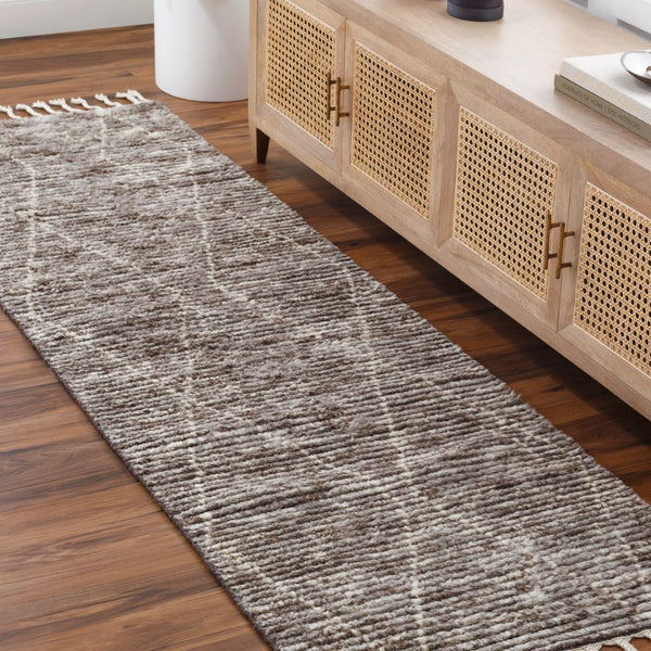 Surya Camille Cme-2300 Handmade 2' X 3' Bohemian Wool & Cotton Rug - Plush Comfort & Elegance For Your Home Medium Gray Wool Cme2307-312