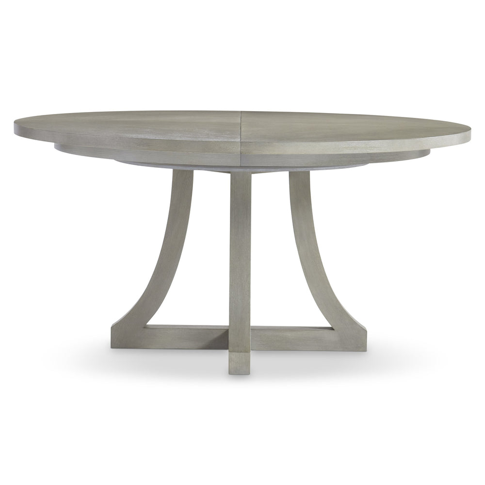 Bernhardt Bernhardt Cornelia Round Dining Table With Expanding 20" Leaf, Nebbia Ash Finish, Adjustable Glides K1947
