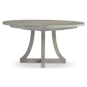 Bernhardt Bernhardt Cornelia Round Dining Table With Expanding 20" Leaf, Nebbia Ash Finish, Adjustable Glides K1947