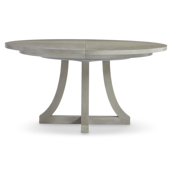 Bernhardt Bernhardt Cornelia Round Dining Table With Expanding 20" Leaf, Nebbia Ash Finish, Adjustable Glides K1947