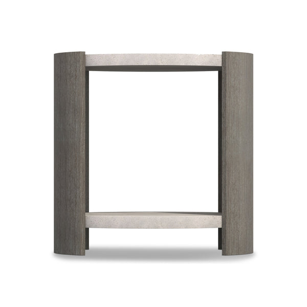 Bernhardt Bernhardt Prado Porcini Side Table With Cast Glass-Reinforced Concrete Tops, Rustic Modern Accent 324126B