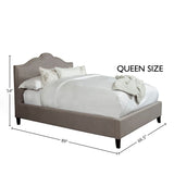 Parker House Parker Living Sleep Jamie - Falstaff Queen Bed Falstaff Grey 80% Polyester, 20% Linen (SW) BJAM#8000-2-FAL